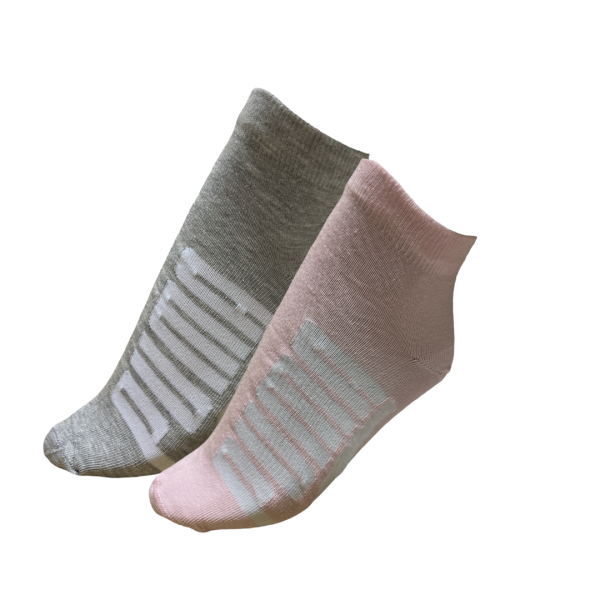 PUMA MEDIAS LIFESTYLE QUARTER PACKX2 ROSA-GRIS