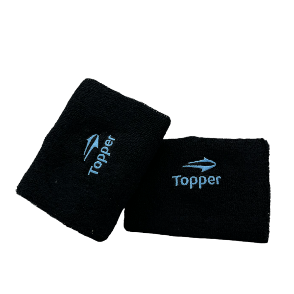 TOPPER MUÑEQUERA DE TENIS NEGRO-CELESTE