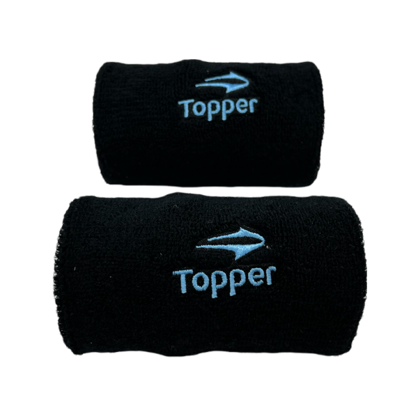 TOPPER MUÑEQUERA DE TENIS NEGRO-CELESTE