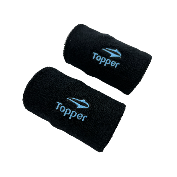 TOPPER MUÑEQUERA DE TENIS NEGRO-CELESTE